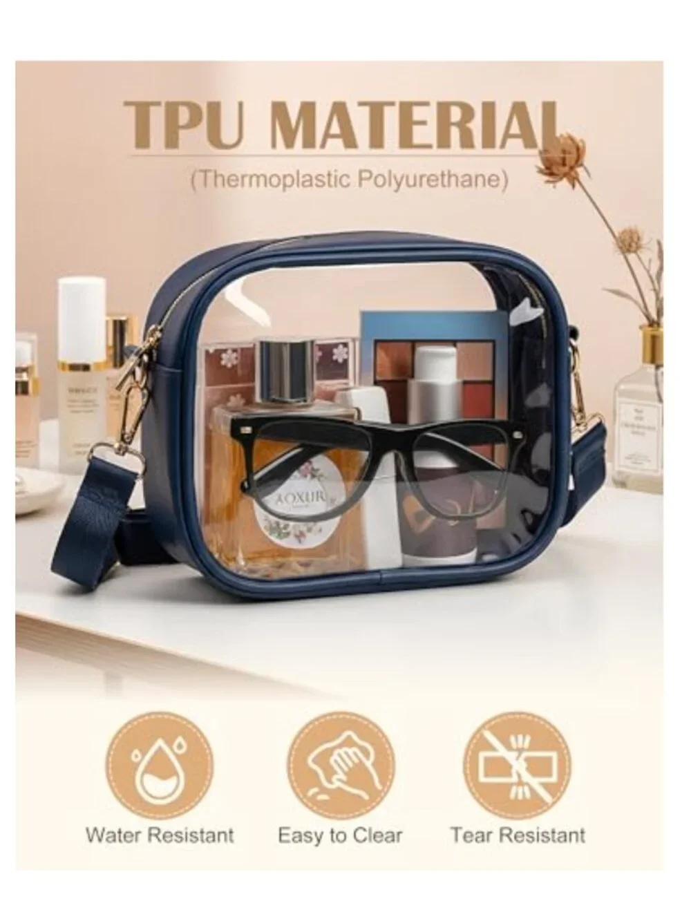 12 Pack Clear Crossbody Bag TPU Transparent Concert Stadium Approved